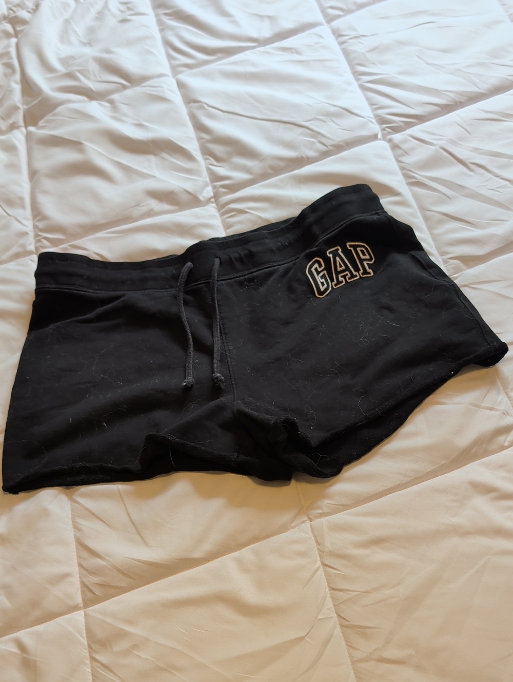 GAP Black Logo Drawstring Athletic Shorts